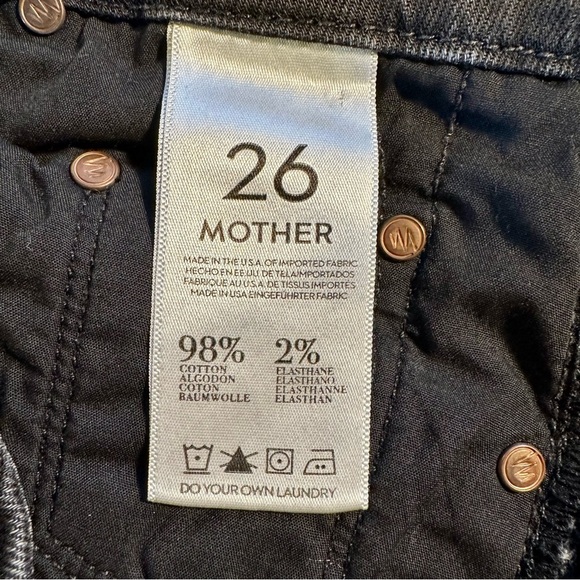 MOTHER Denim ‘The Looker’ Distressed Skinny Jeans in “Destroyed Ride” Gray Sz 26 - Picture 16 of 16
